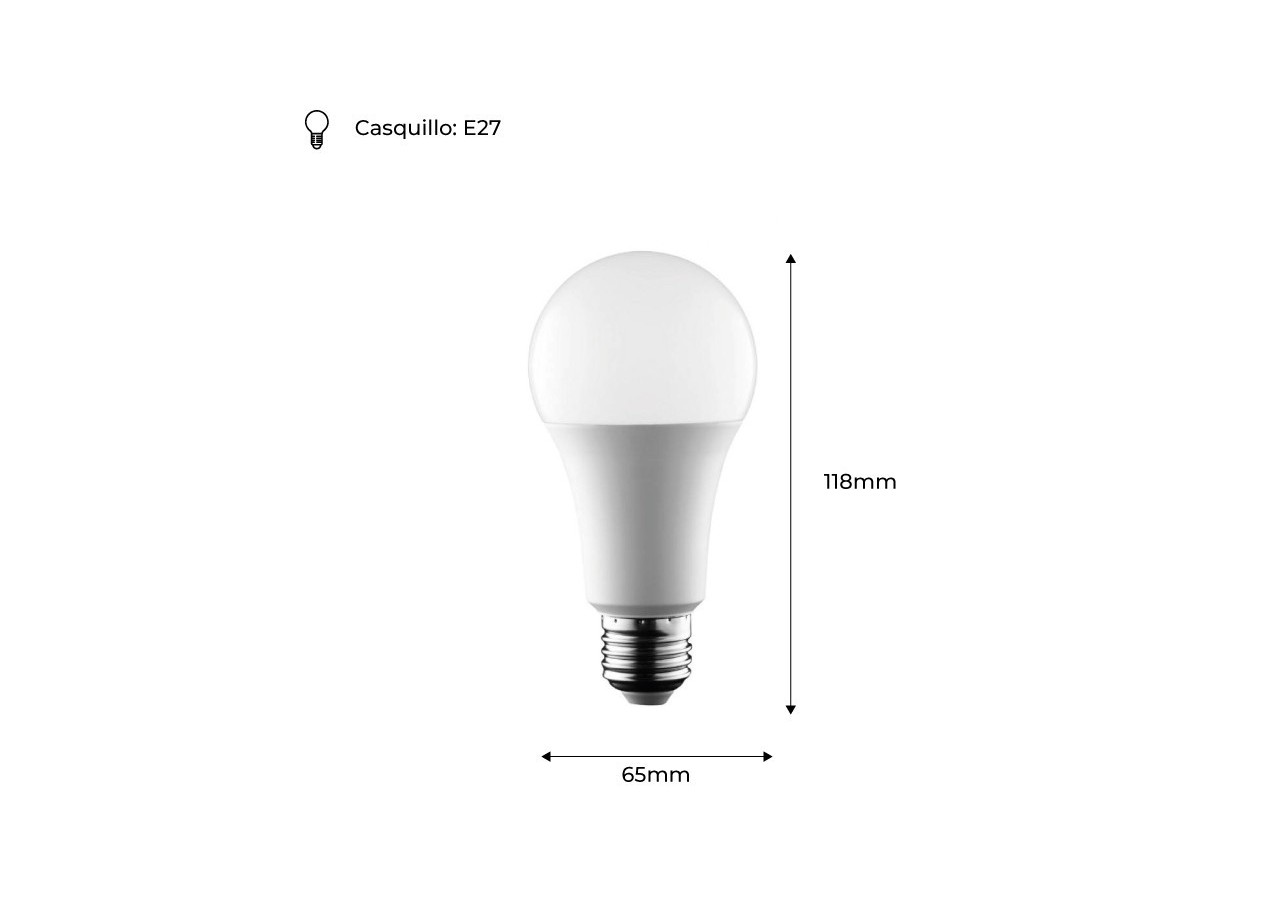 Ampoule LED E27 14W A65 1400 lumens - BS1-A65E27-BF5 - Barcelona LED