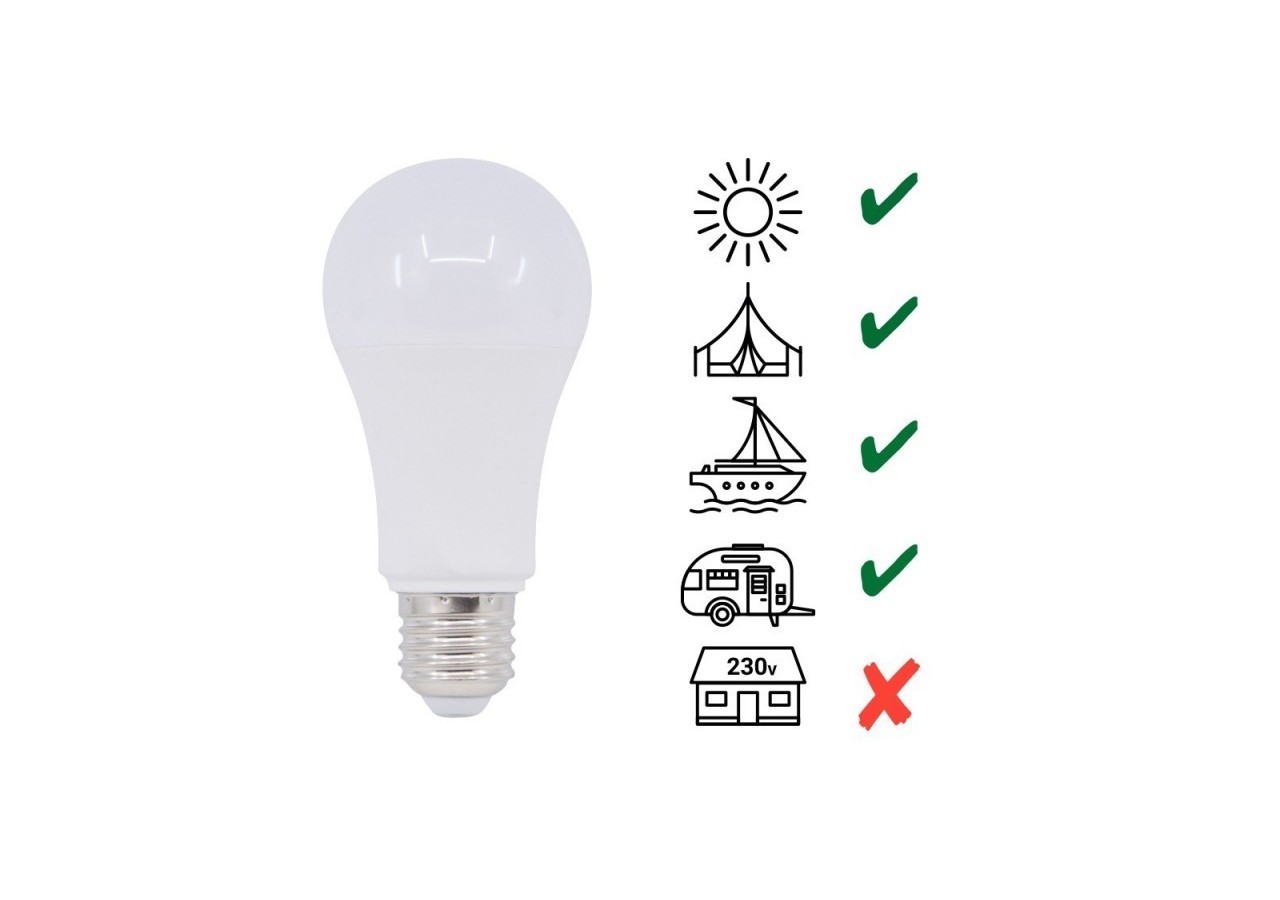 Ampoule LED E27 7W 10V / 36V - BV1358-BC - Barcelona LED