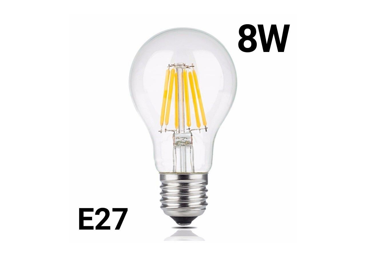 Ampoule LED E27 8W A60 Filament Clear - BF1-A60E27-BC3 - Barcelona LED