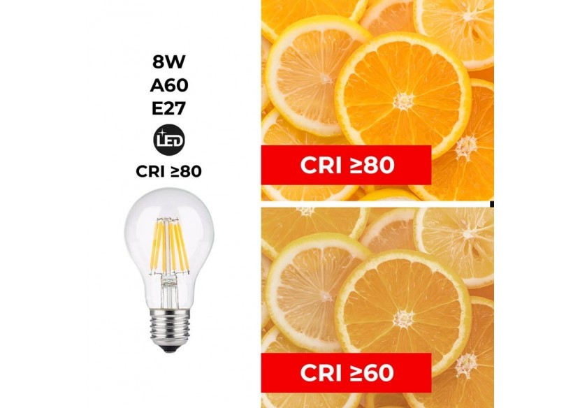 Ampoule LED E27 8W A60 Filament Clear - BF1-A60E27-BC3 - Barcelona LED