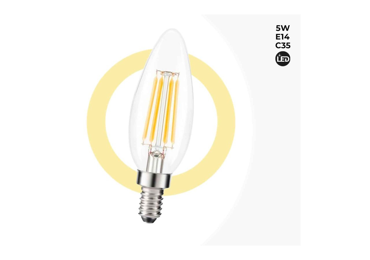 Ampoule LED E14 5W Filament "Clear" - BF1-C35E14-BC1 - Barcelona LED