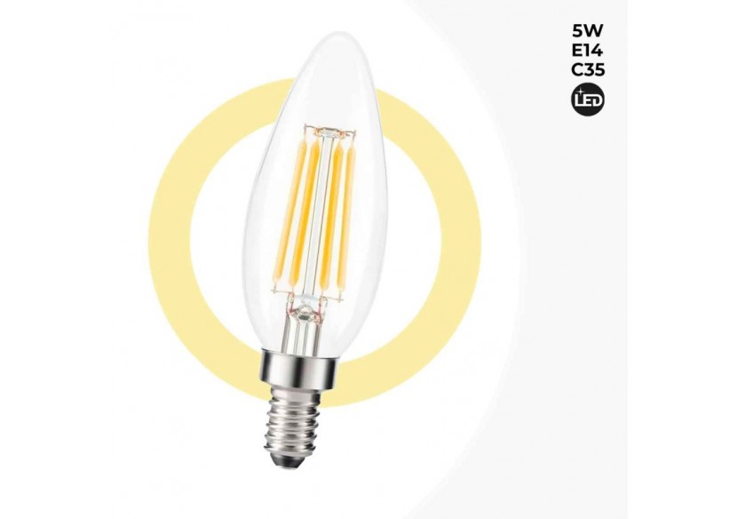 Ampoule LED E14 5W Filament "Clear" - BF1-C35E14-BC1 - Barcelona LED