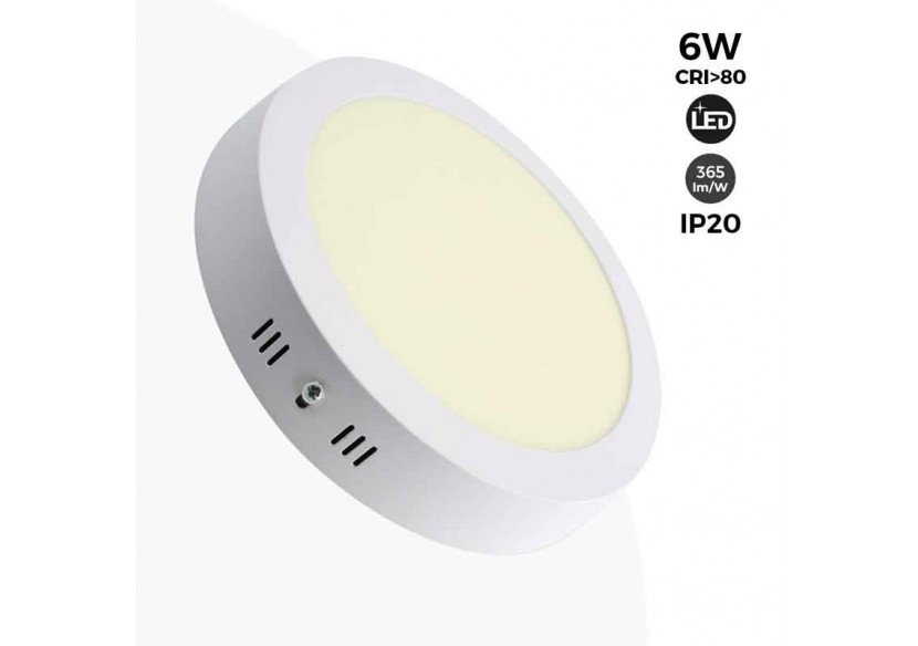 Plafonnier LED en saillie 6W 365lm - B1080-BC - Barcelona LED