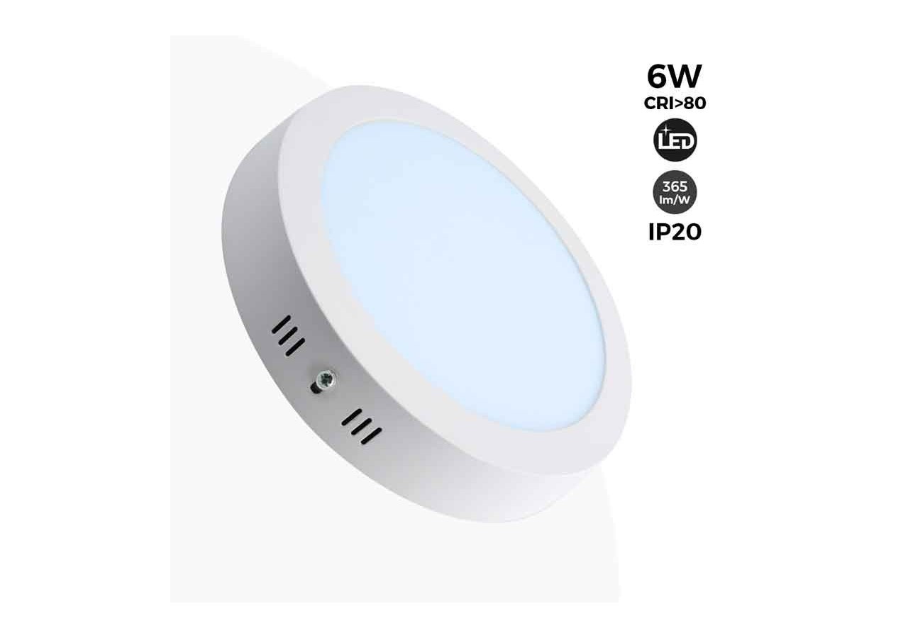 Plafonnier LED en saillie 6W 365lm - B1080-BF - Barcelona LED