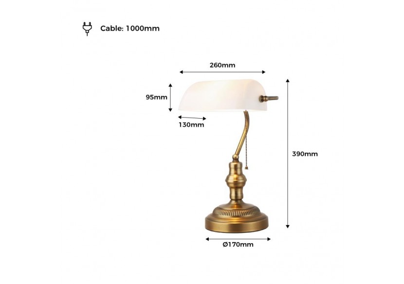Lampe de banquier ancienne - LV419-B2 - Barcelona LED