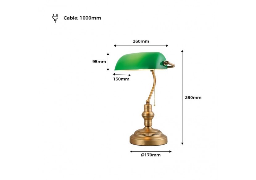 Lampe de banquier ancienne - LV419-V2 - Barcelona LED