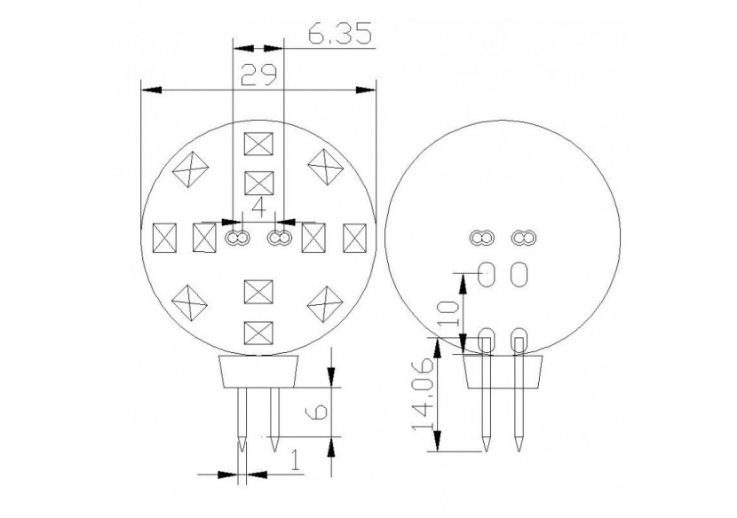 Ampoule LED G4 Bi-Pin 2,3W plate - B470AZ - Barcelona LED
