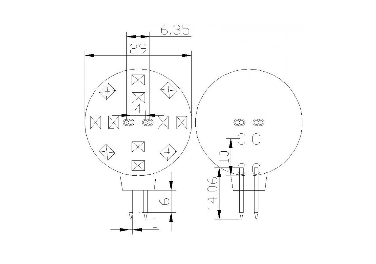 Ampoule LED G4 Bi-Pin 2,3W plate - B470RO - Barcelona LED