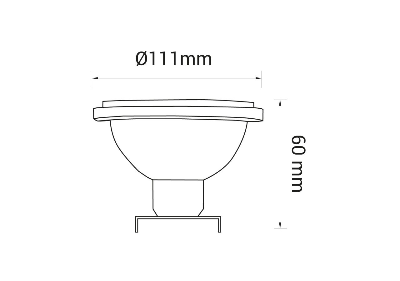Ampoule LED AR111 G53-12V-45 degrés-12W - B1004BC - Barcelona LED