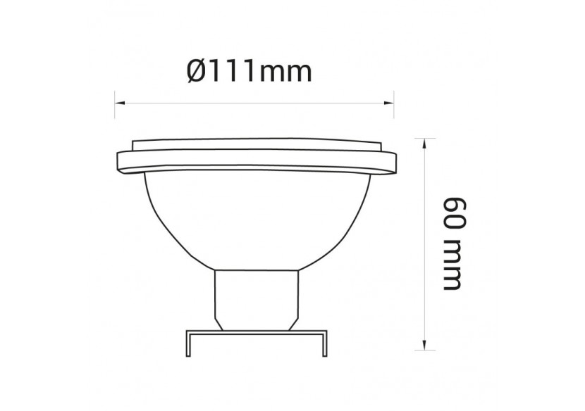 Ampoule LED AR111 G53-12V-45 degrés-12W - B1004BC - Barcelona LED