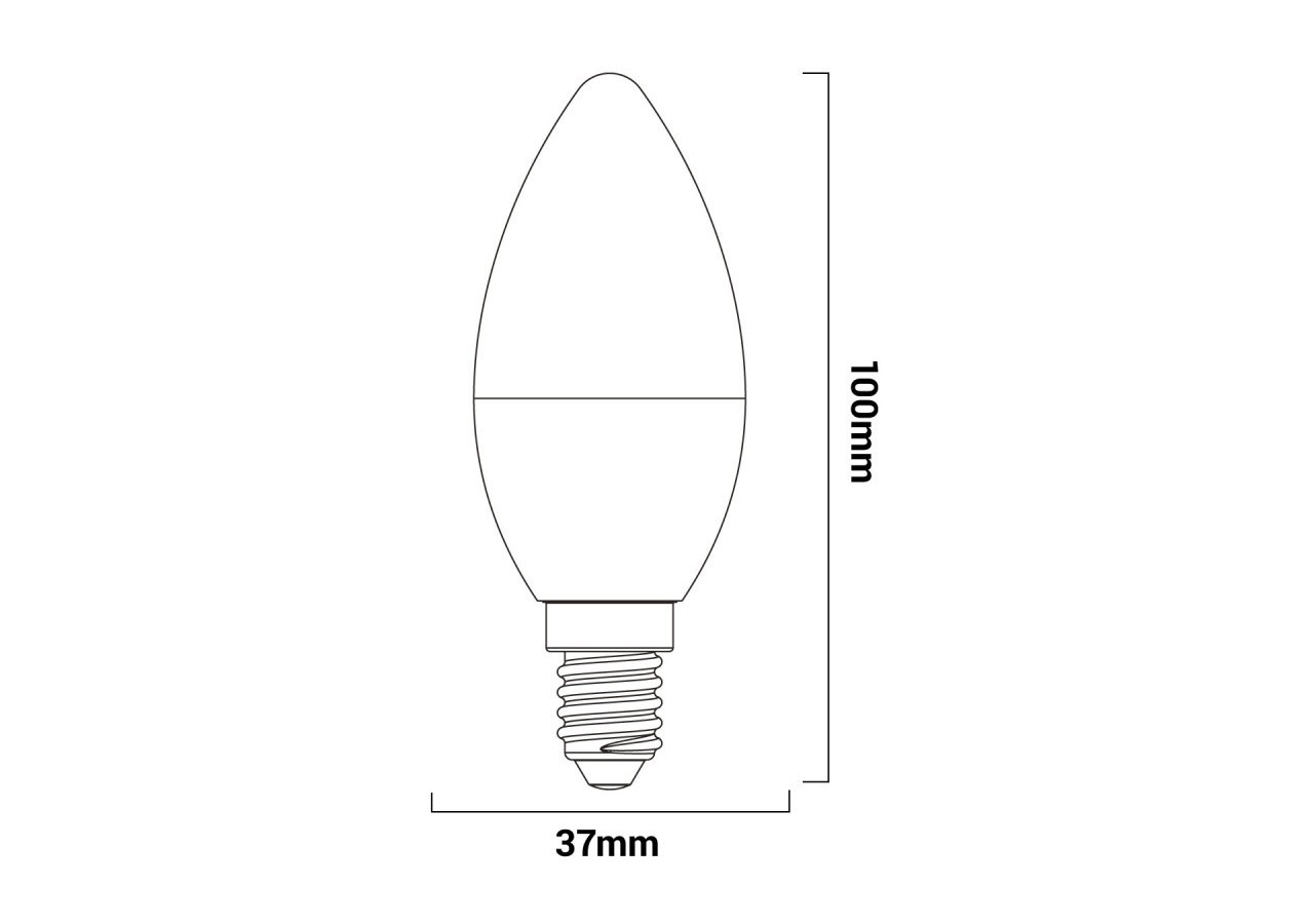 Ampoule LED E14 C37 bougie opale-4.5W - BS1-C37E14-BN1 - Barcelona LED