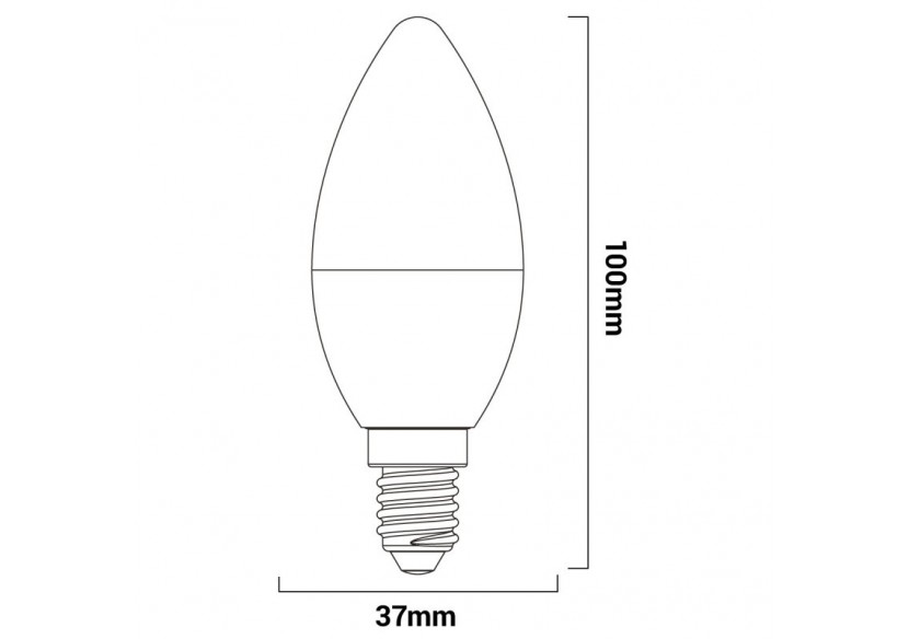 Ampoule LED E14 C37 bougie opale-4.5W - BS1-C37E14-BN1 - Barcelona LED