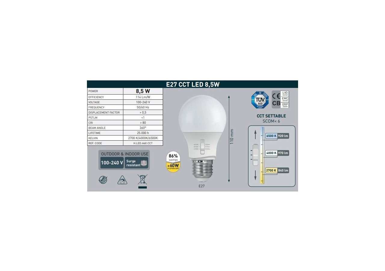 Potelet LED FUMAGALLI "Amelia 400" 8,5W-CCT - DR2.574.000.AYV1K - Barcelona LED