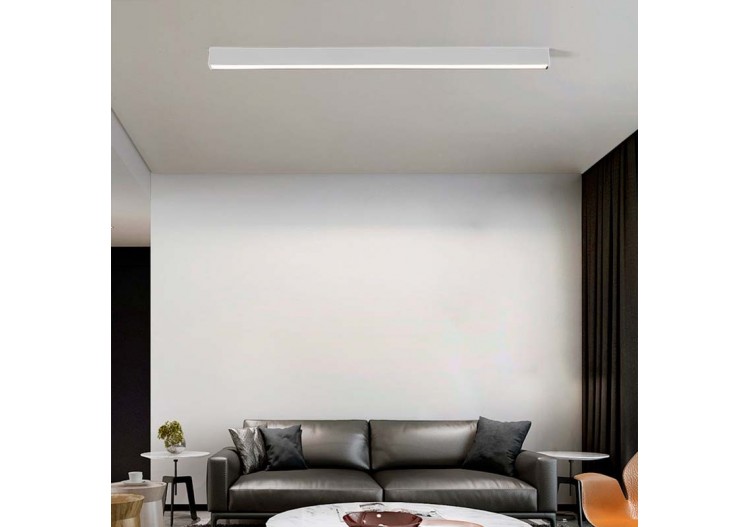 Luminaire linéaire LED en suspension ou en saillie 120cm 40W 3400lm - B9020-B-BN - Barcelona LED 2