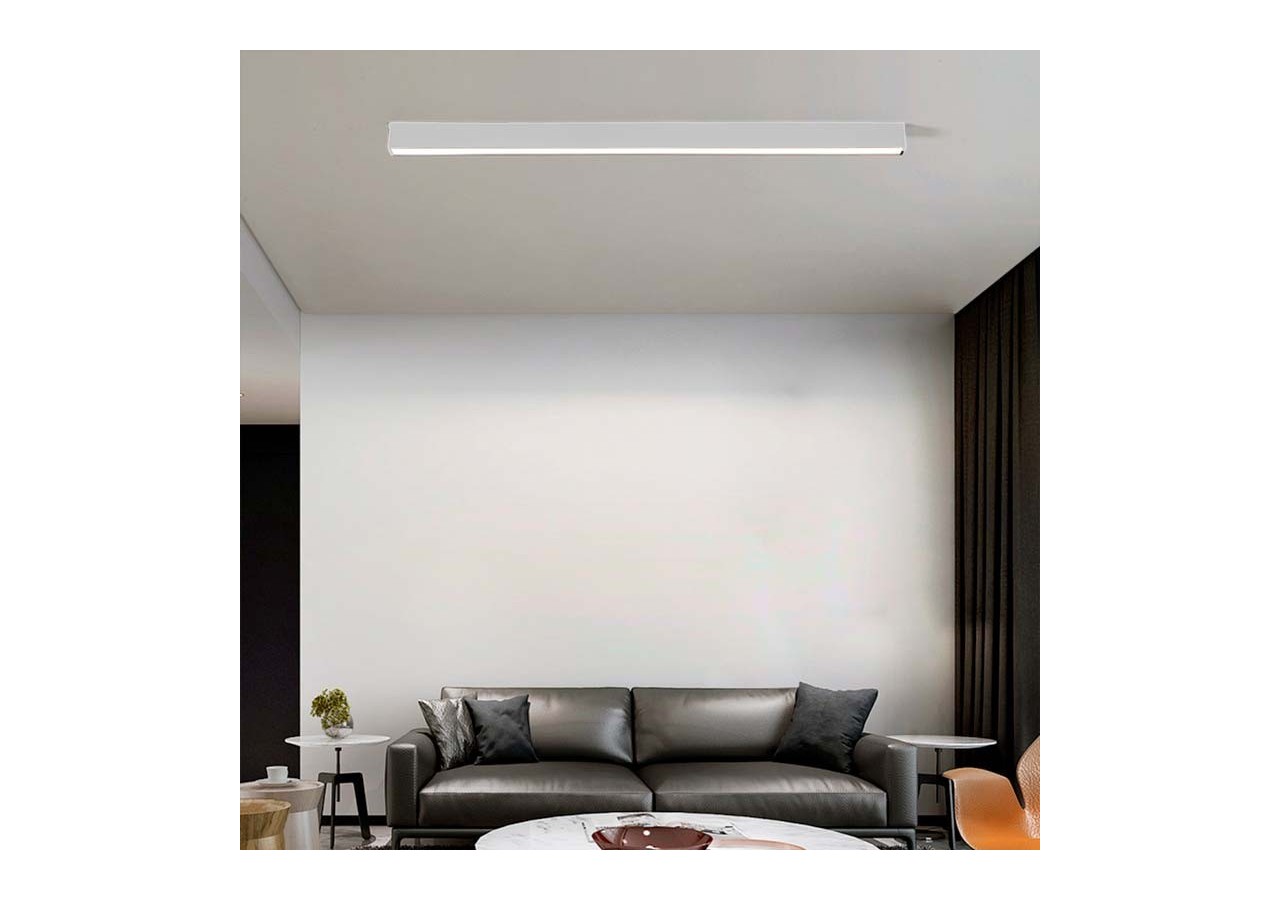 Luminaire linéaire LED en suspension ou en saillie 120cm 40W 3400lm - B9020-B-BN - Barcelona LED