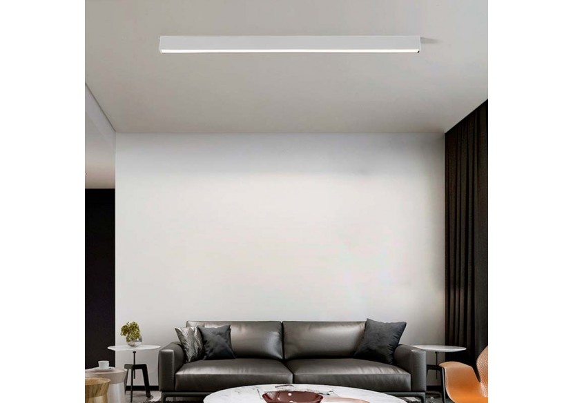 Luminaire linéaire LED en suspension ou en saillie 120cm 40W 3400lm - B9020-B-BN - Barcelona LED