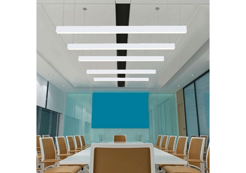 Luminaire linéaire LED en suspension ou en saillie 120cm 40W 3400lm - B9020-B-BN - Barcelona LED