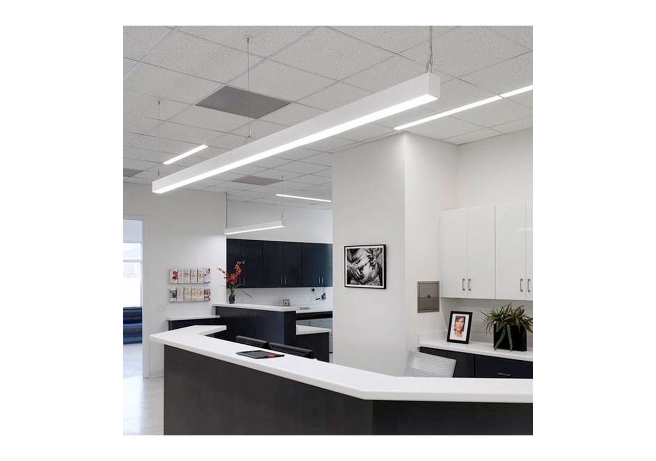 Luminaire linéaire LED en suspension ou en saillie 120cm 40W 3400lm - B9020-B-BN - Barcelona LED