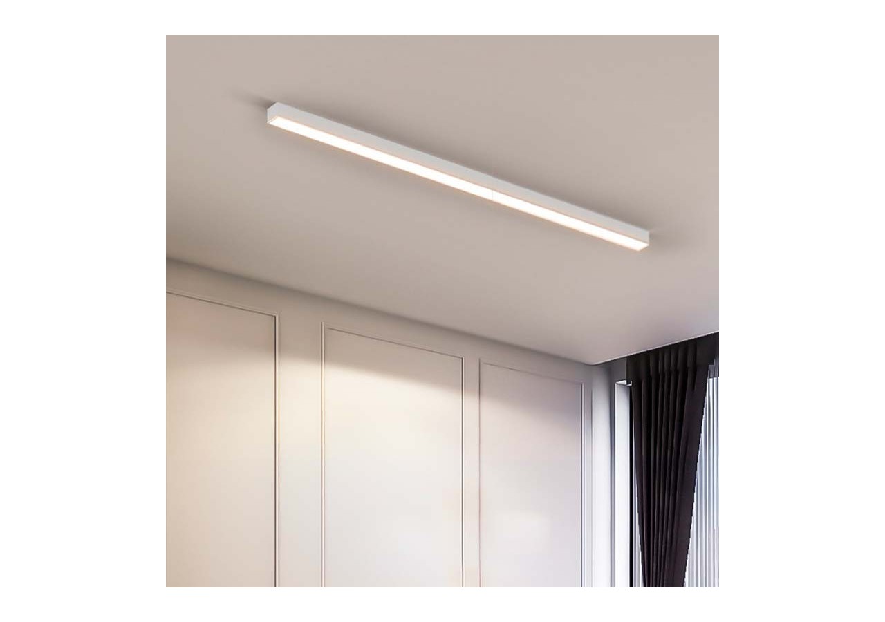 Luminaire linéaire LED en suspension ou en saillie 120cm 40W 3400lm - B9020-B-BN - Barcelona LED