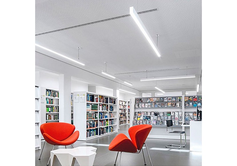 Luminaire linéaire LED en suspension ou en saillie 120cm 40W 3400lm - B9020-B-BN - Barcelona LED