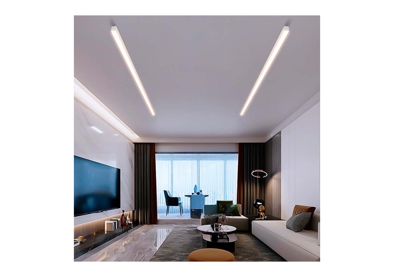 Luminaire linéaire LED en suspension ou en saillie 120cm 40W 3400lm - B9020-B-BN - Barcelona LED