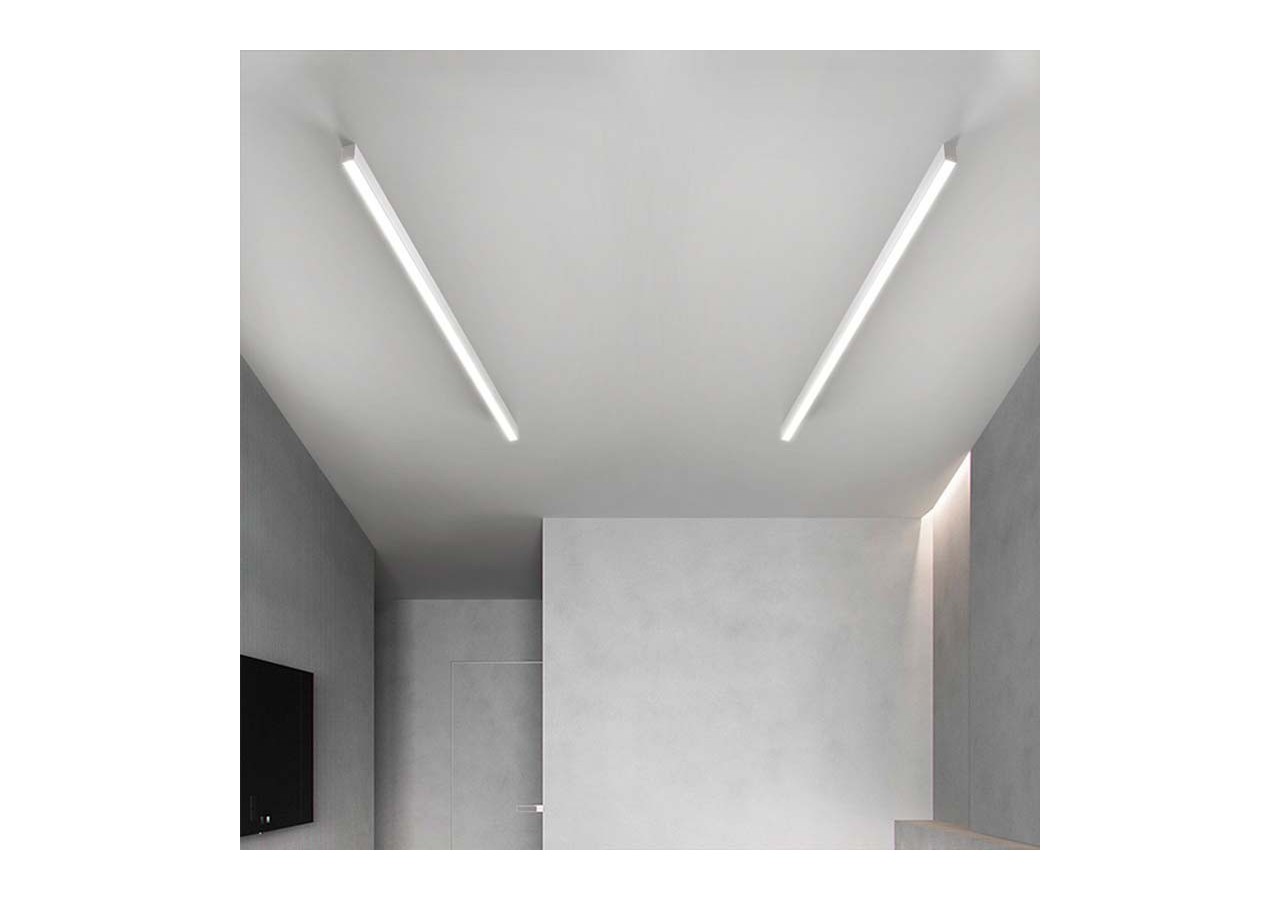 Luminaire linéaire LED en suspension ou en saillie 120cm 40W 3400lm - B9020-B-BN - Barcelona LED