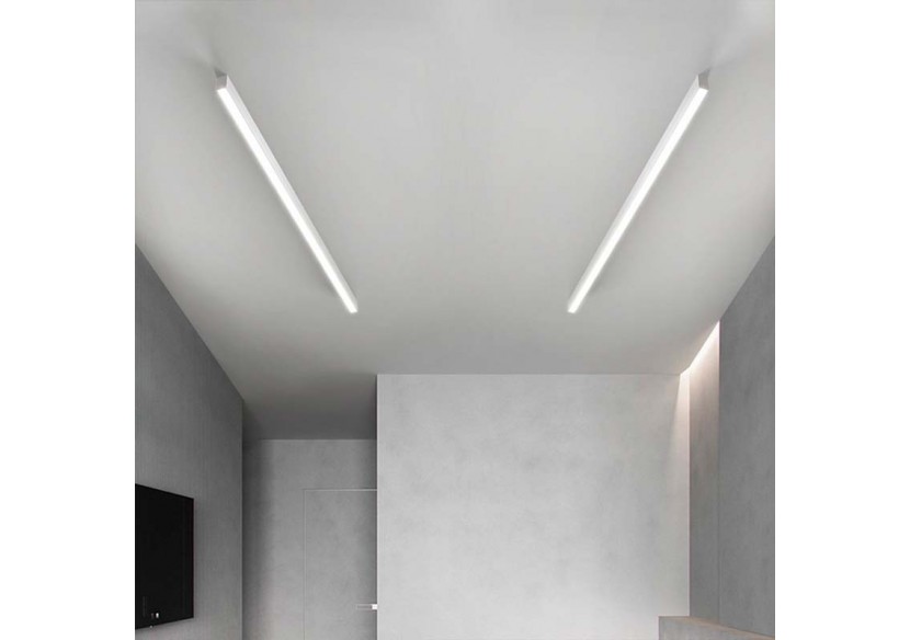 Luminaire linéaire LED en suspension ou en saillie 120cm 40W 3400lm - B9020-B-BN - Barcelona LED