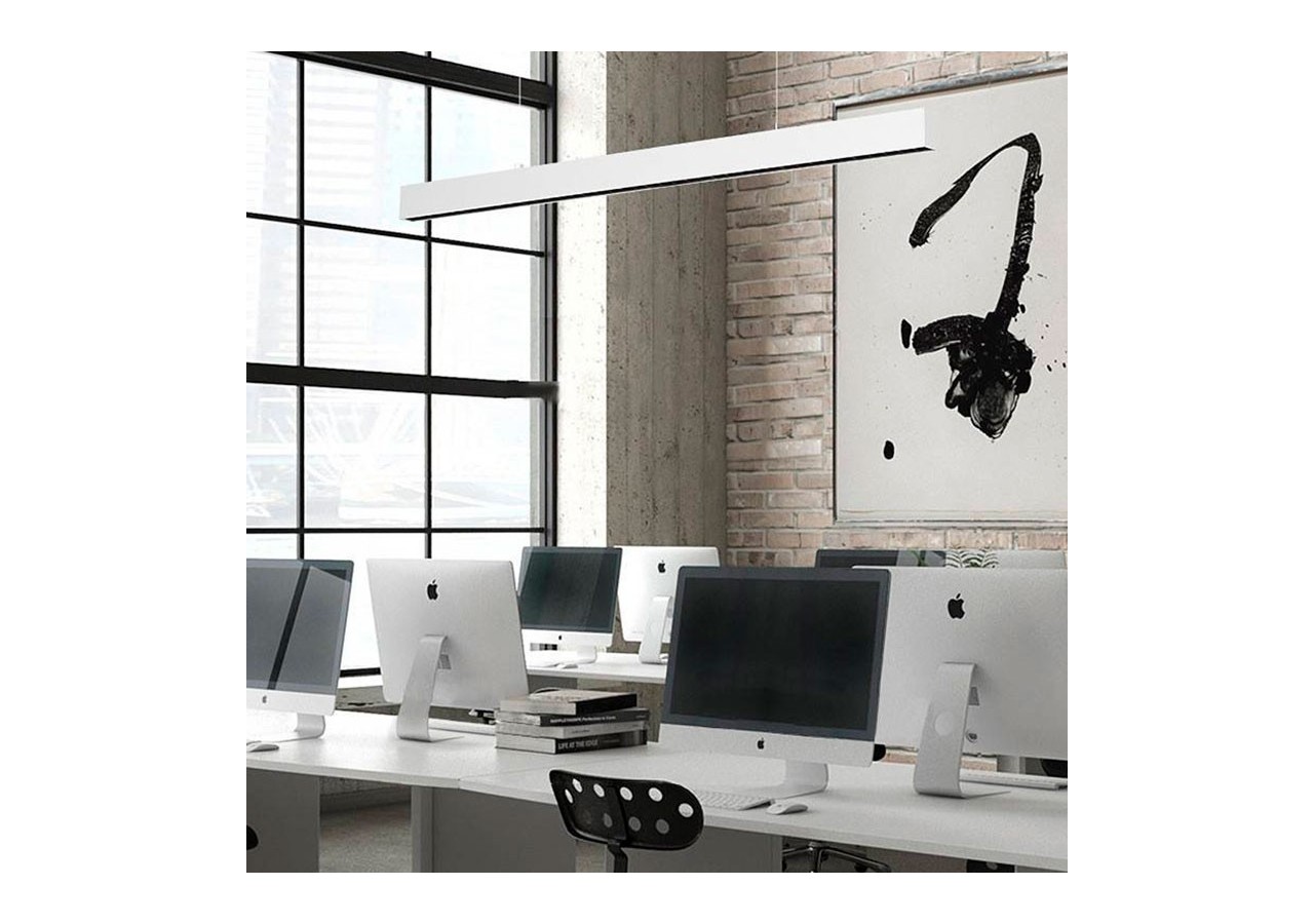 Luminaire linéaire LED en suspension ou en saillie 120cm 40W 3400lm - B9020-B-BN - Barcelona LED