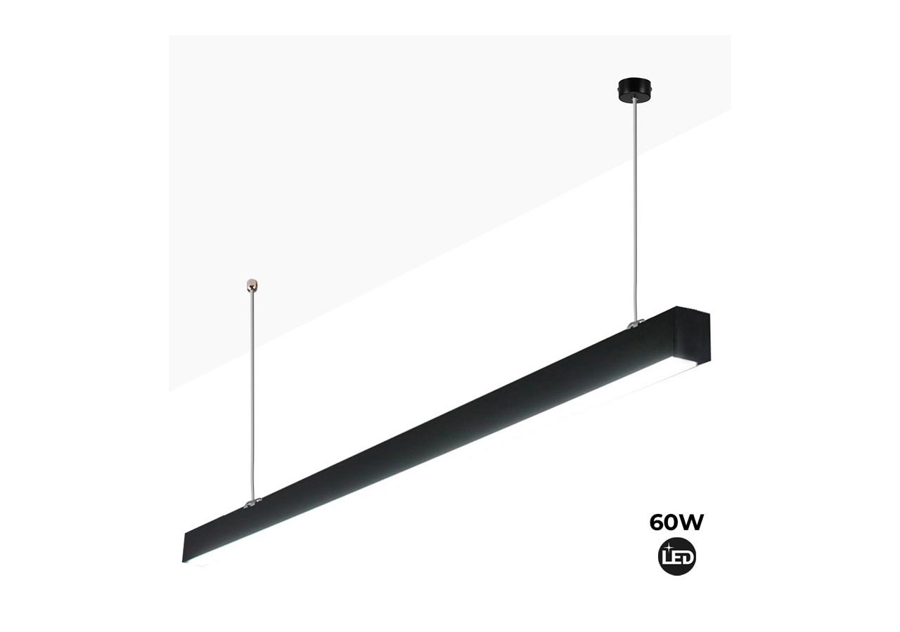 Suspension linéaire LED 60W 180cm 5100lm - B9030-N-BN - Barcelona LED