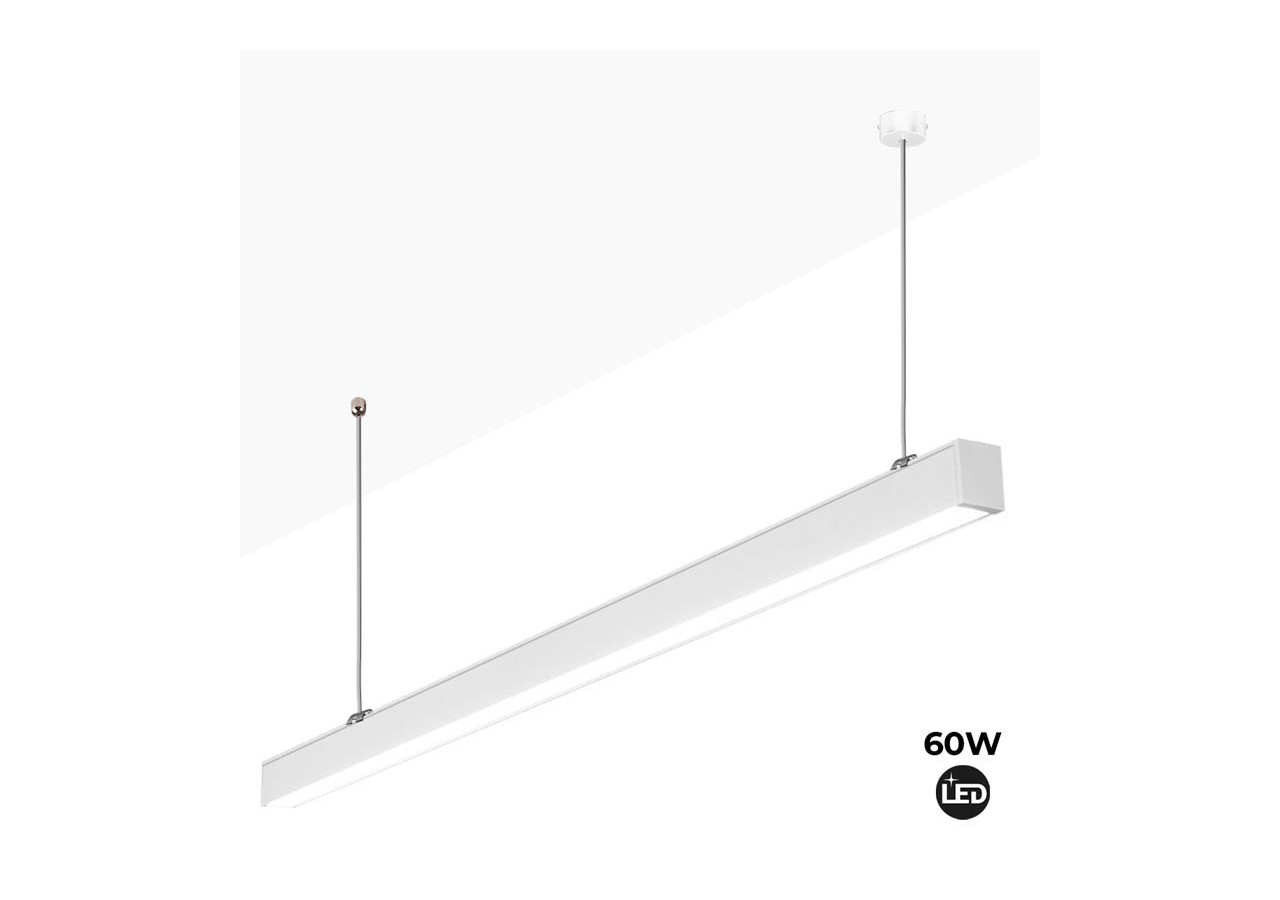 Suspension linéaire LED 60W 180cm 5100lm - B9030-B-BN - Barcelona LED