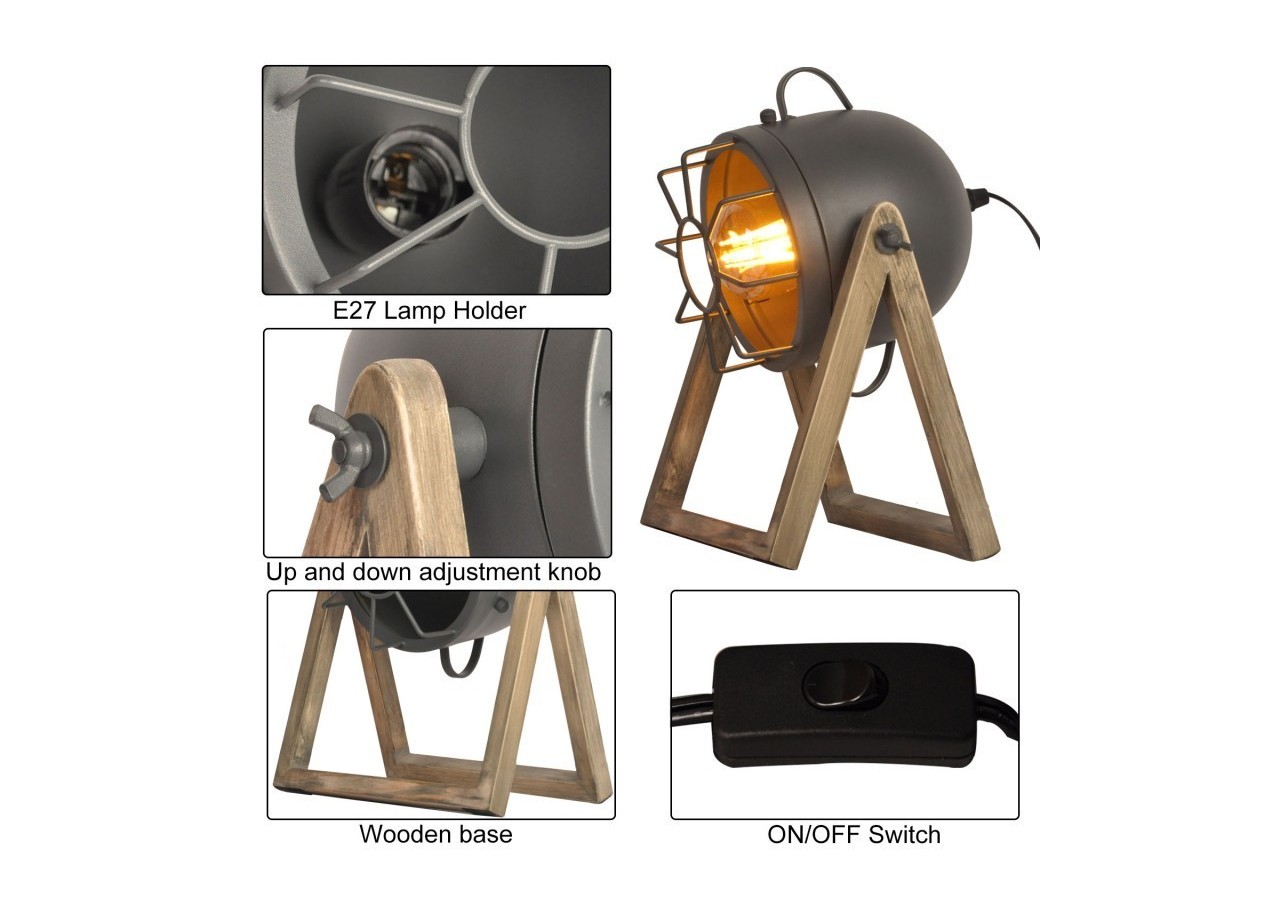 Lampe à poser "Tachicom" E27 - LV410-M-G - Barcelona LED