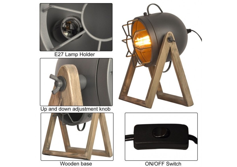 Lampe à poser "Tachicom" E27 - LV410-M-G - Barcelona LED