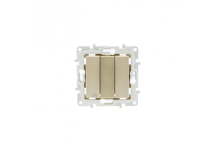 Mécanisme triple interrupteur 1 voie encastrable - B6033-M - Barcelona LED