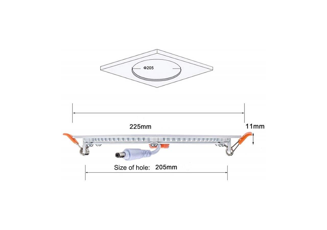 Spot LED encastrable rond 18W Coupe diamètre 205 mm-5 ans de garantie - B1072-BN1 - Barcelona LED