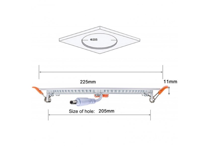 Spot LED encastrable rond 18W Coupe diamètre 205 mm-5 ans de garantie - B1072-BF1 - Barcelona LED