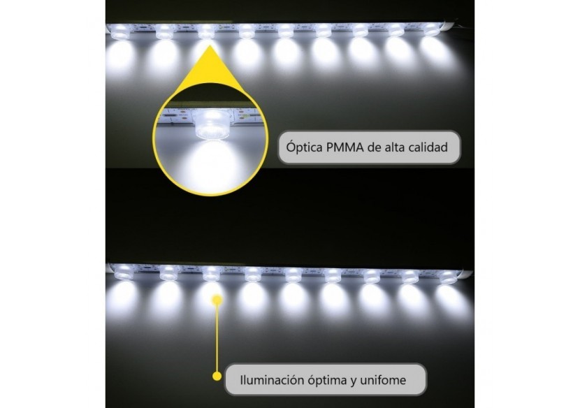 Ruban LED rigide 50cm 15W 24V DC connectable pour rétro éclairage de caisson de lumière - B1425BF - Barcelona LED