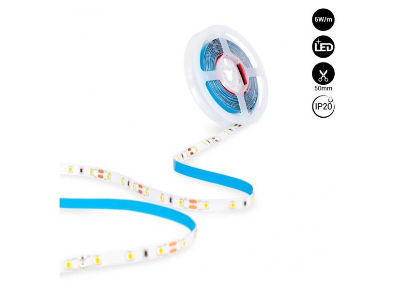 Ruban LED 12V DC-6W/m-Monochrome-8mm-IP20-Rouleau de 5m-60 LED/m - B1508BC - Barcelona LED
