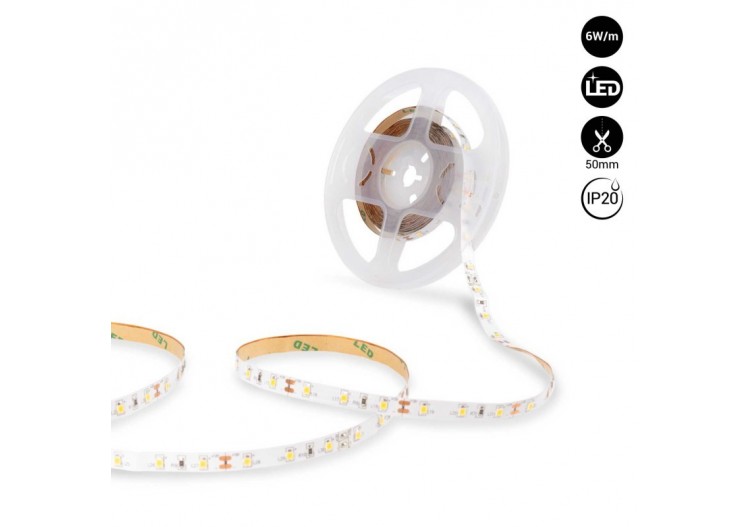 Ruban LED 12V DC-6W/m-Monochrome-8mm-IP20-Rouleau de 5m-60 LED/m - B1508BF - Barcelona LED