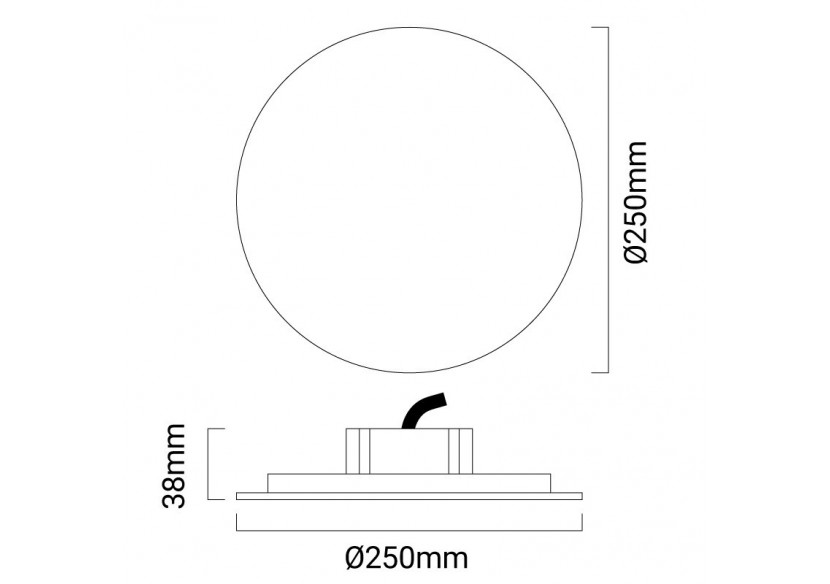 Applique LED murale "ECLIPSE" 12W - L5033-B - Barcelona LED