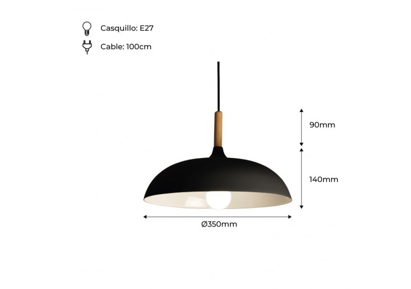 Suspension moderne ronde "MELA" E27 - L3052N - Barcelona LED Suspension moderne ronde "MELA" E27 - L3052N - Barcelona LED