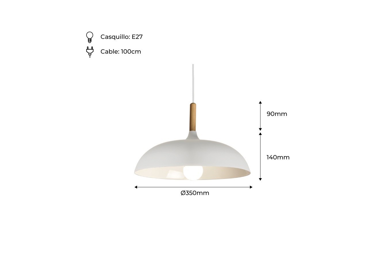 Suspension moderne ronde "MELA" E27 - L3052B - Barcelona LED