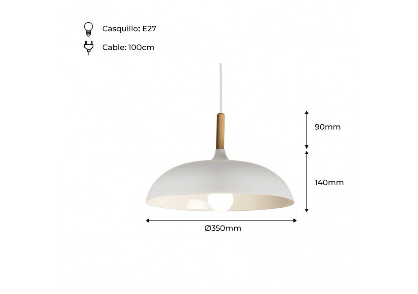 Suspension moderne ronde "MELA" E27 - L3052B - Barcelona LED Suspension moderne ronde "MELA" E27 - L3052B - Barcelona LED