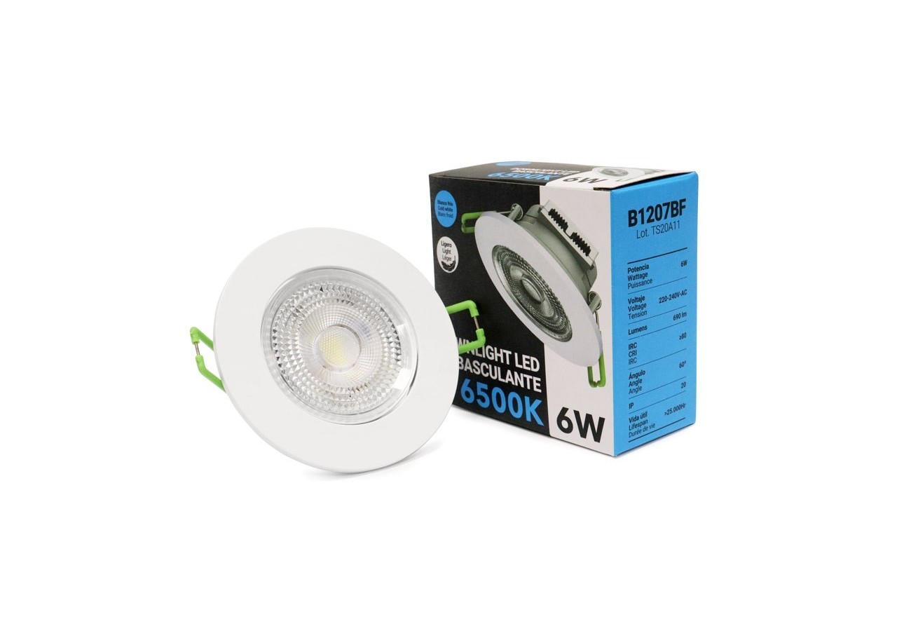 Spot LED encastrable orientable 6W-Coupe diamètre 70mm - B1207BF2 - Barcelona LED