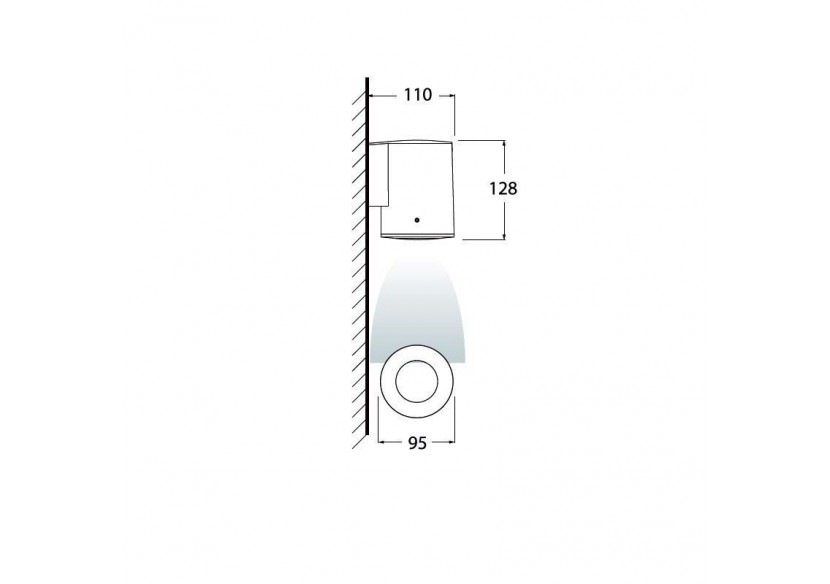 Applique Fumagalli Franca 90 1L 3,5W GU10 CCT - 3A7.002.000.WXU1K - Barcelona LED