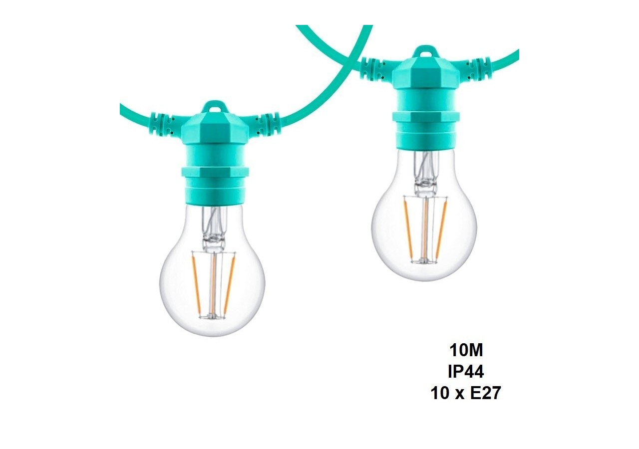 Câble guirlande guinguette extérieur 10m-IP44 - L1500-VE2 - Barcelona LED