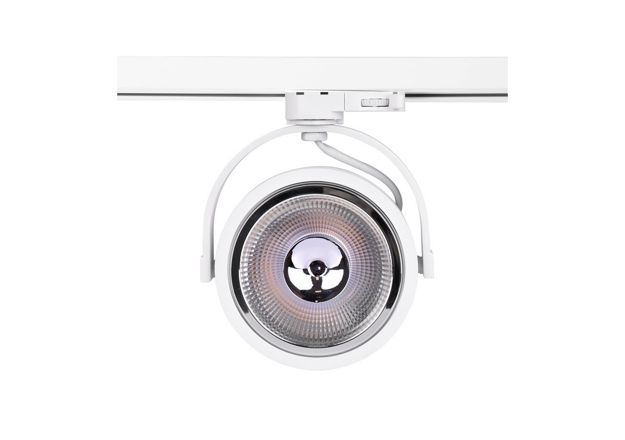Support spot sur rail triphasé ampoule AR111 GU10 - B00581-B - Barcelona LED