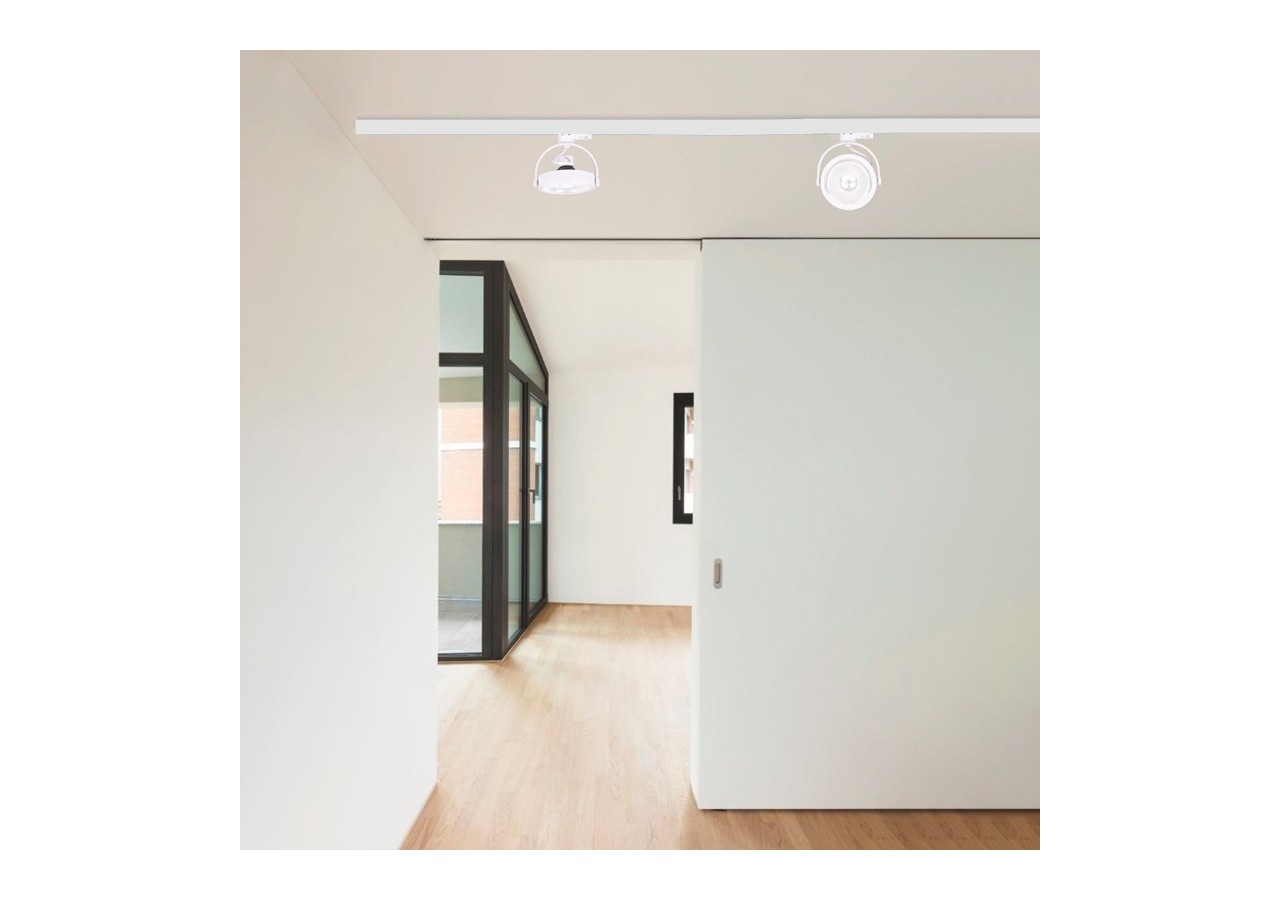 Support spot sur rail triphasé ampoule AR111 GU10 - B00581-B - Barcelona LED