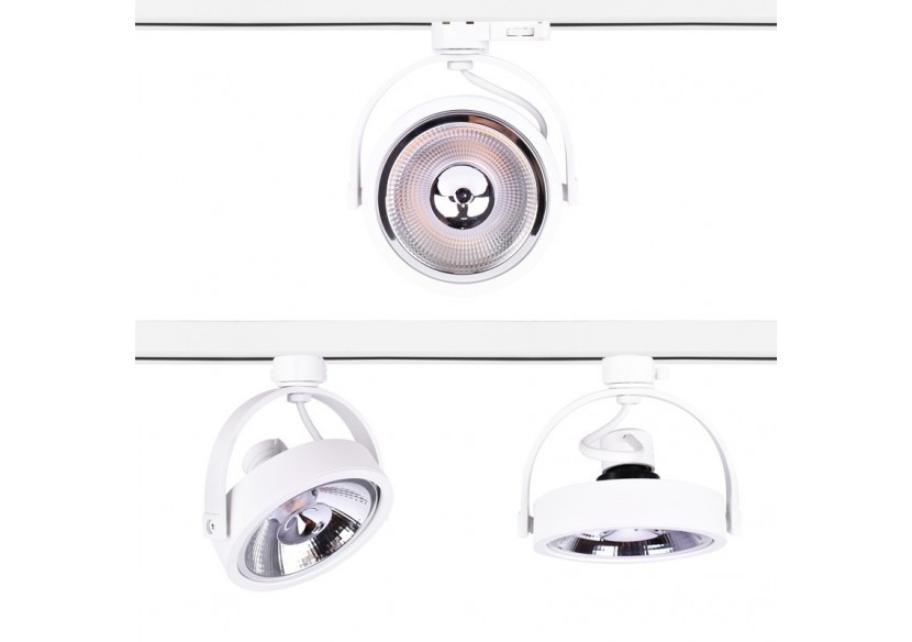 Support spot sur rail triphasé ampoule AR111 GU10 - B00581-B - Barcelona LED Support spot sur rail triphasé ampoule AR111 GU10 - B00581-B - Barcelona LED
