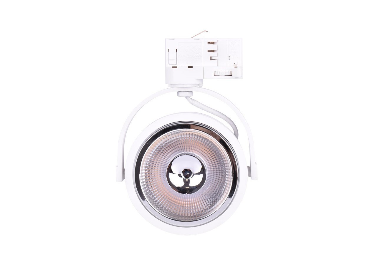 Support spot sur rail triphasé ampoule AR111 GU10 - B00581-B - Barcelona LED