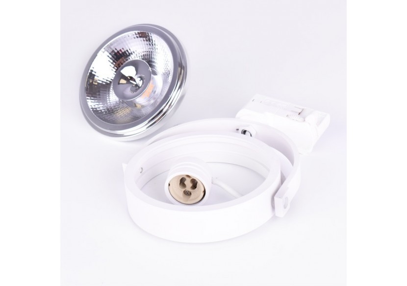 Support spot sur rail triphasé ampoule AR111 GU10 - B00581-B - Barcelona LED Support spot sur rail triphasé ampoule AR111 GU10 - B00581-B - Barcelona LED